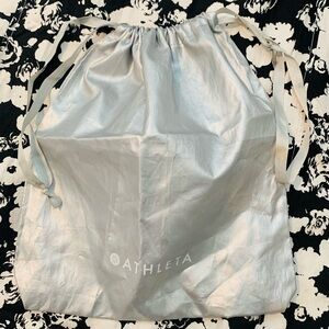 Athleta Silver Drawstring Reusable Bag